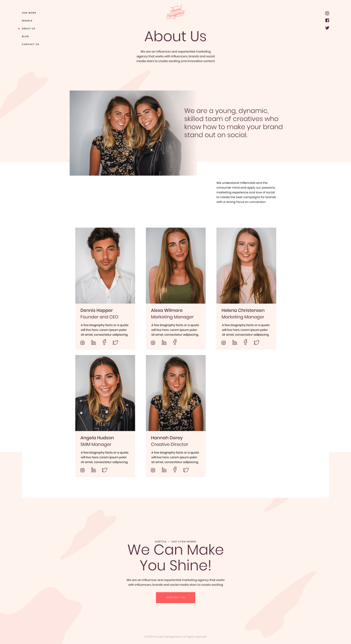 Flourish Management, Designed and Developed by Ester Digital
