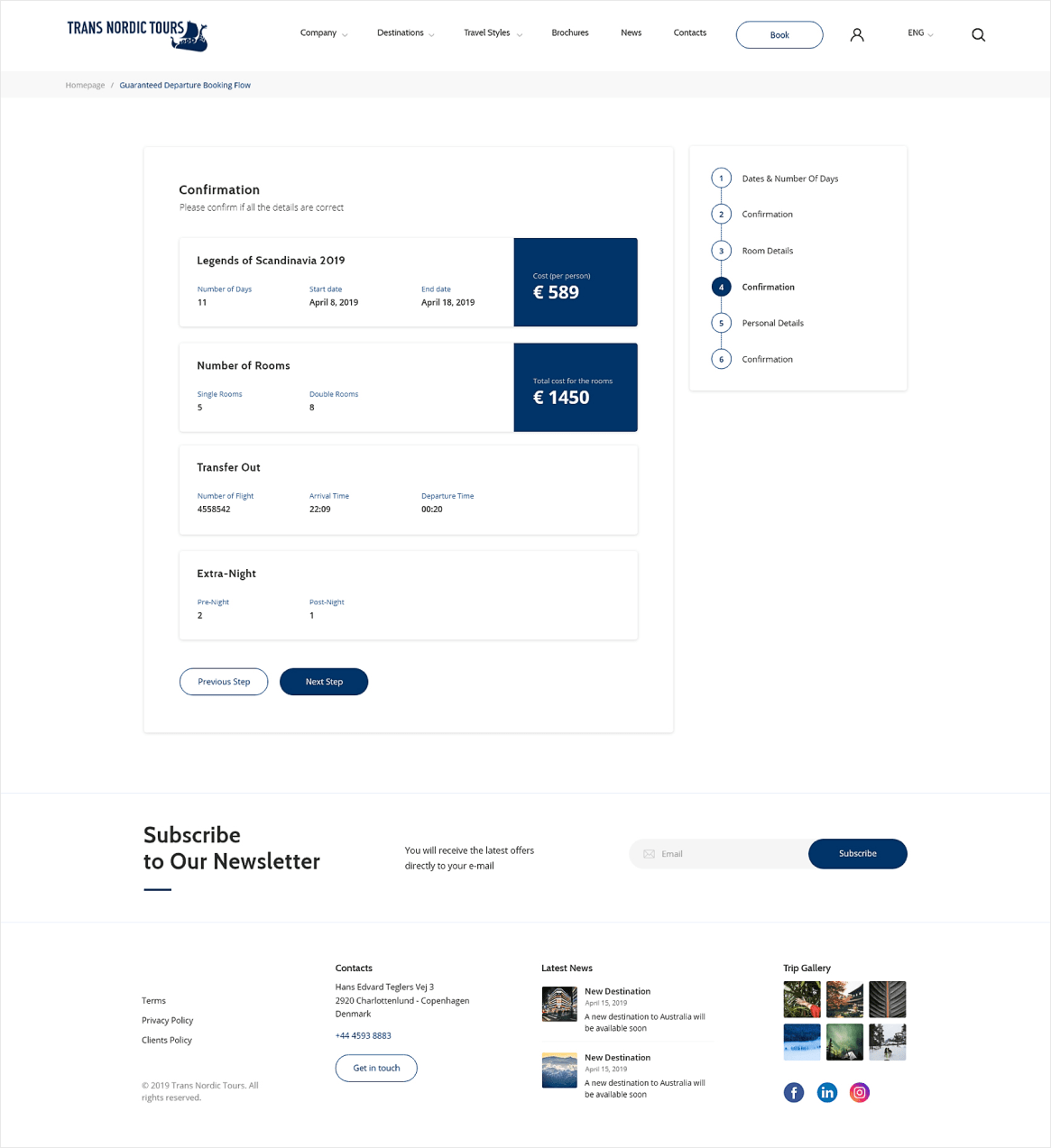 Trans Nordic Tours Website, Designed and Developed by Ester Digital