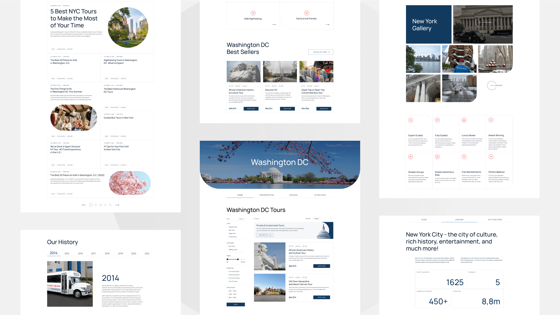 USA Guided Tours, Designed and Developed by Ester Digital