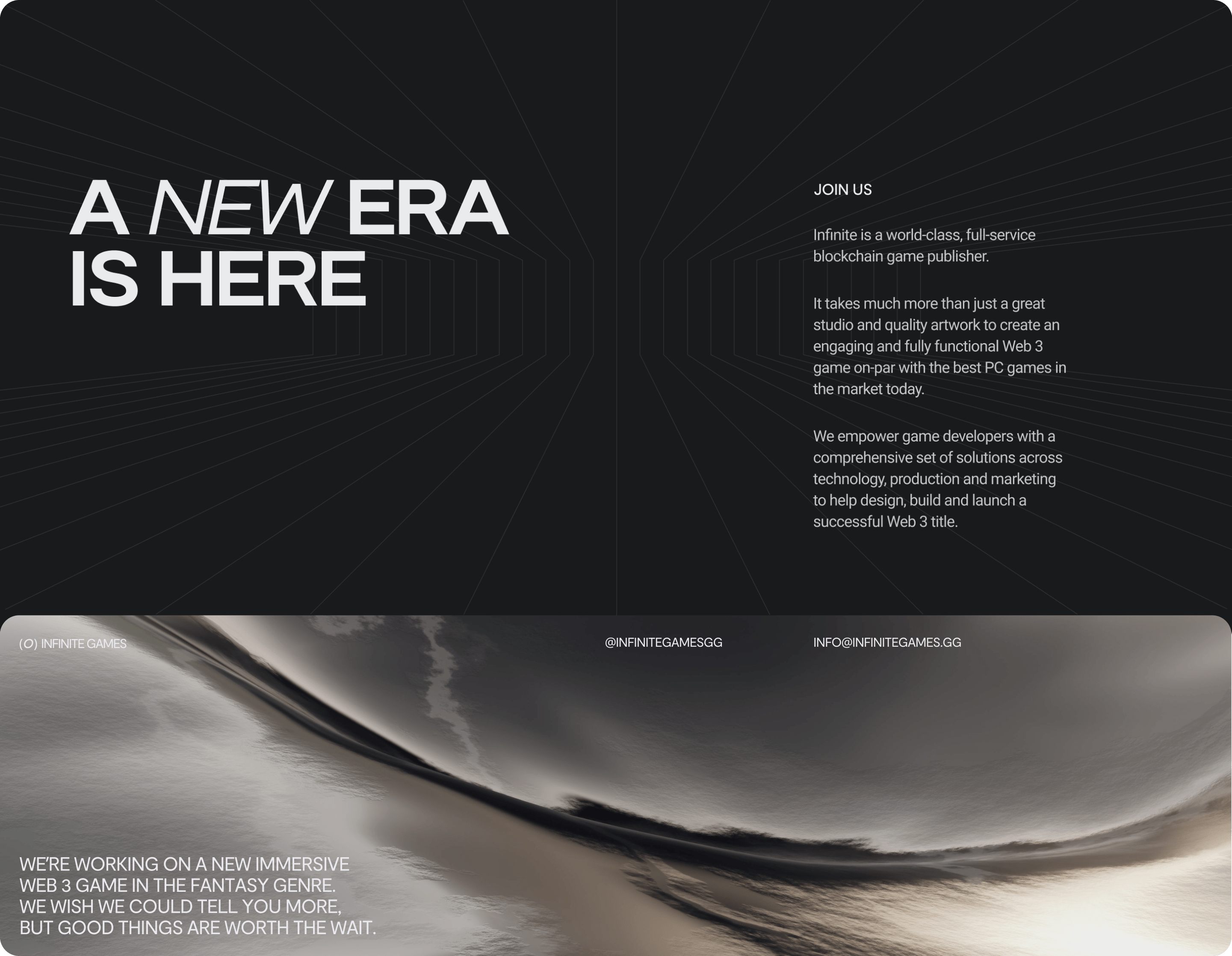 Infinite Games, Designed and Developed by Ester Digital