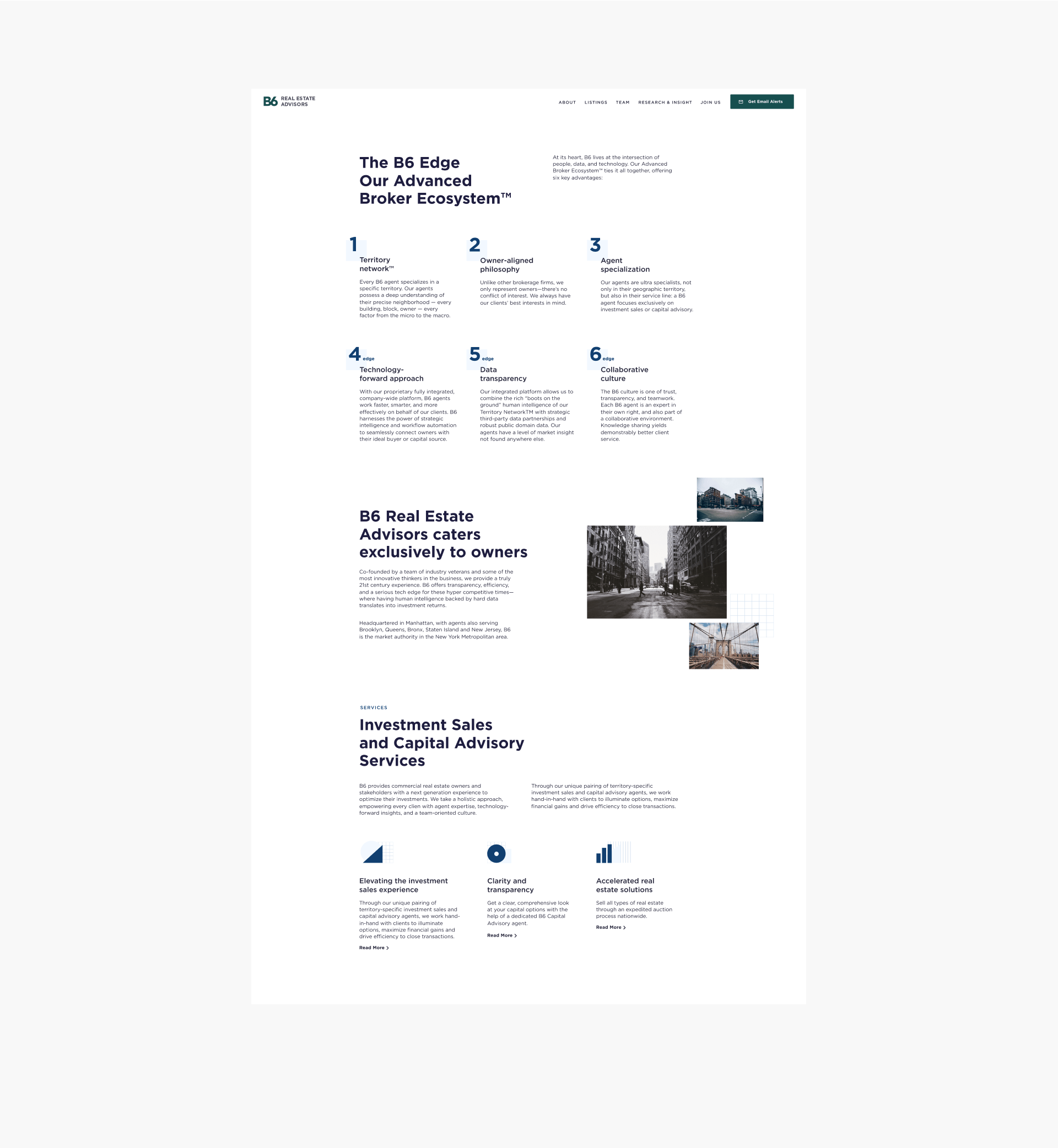 B6 Real Estate Advisors, Designed and Developed by Ester Digital