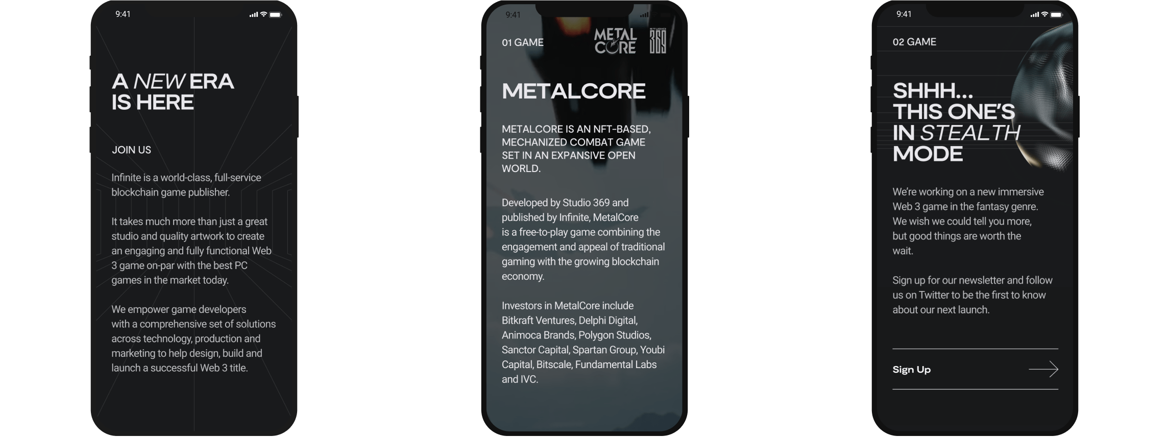 Infinite Games, Designed and Developed by Ester Digital